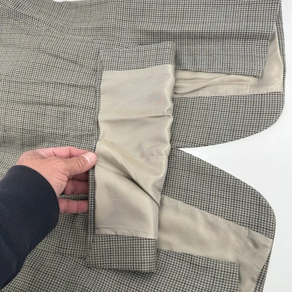 Lauren Ralph Lauren Men Houndstooth Wool Silk Blend Blazer Sport Coat‎ 40R
